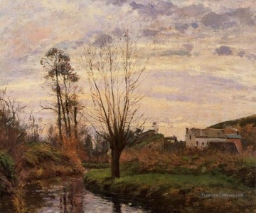 paysage avec petit ruisseau 1872 Camille Pissarro Peinture à l'huile
